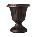 Classic Urn Planter – 15" Brushed Copper Indoor/Outdoor Decorative Pot